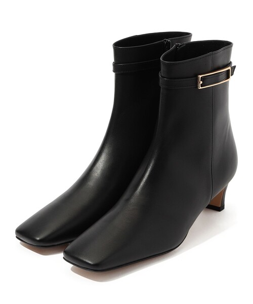 TOMORROWLAND （トゥモローランド）の「TOMORROWLAND ベルトバックル ショートブーツ（ブーツ・レディース・ブラック・37/36/38）」の2枚目の写真