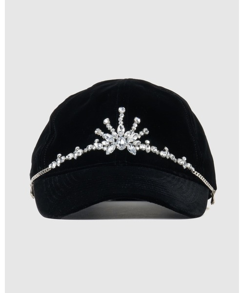 tanakadaisuke(タナカダイスケ)の「【tanakadaisuke/タナカダイスケ】bijou tiara velvet cap/ビジューティアラベルベットキャップ(キャップ・レディース・ブラック・FREE)」の14枚目の写真