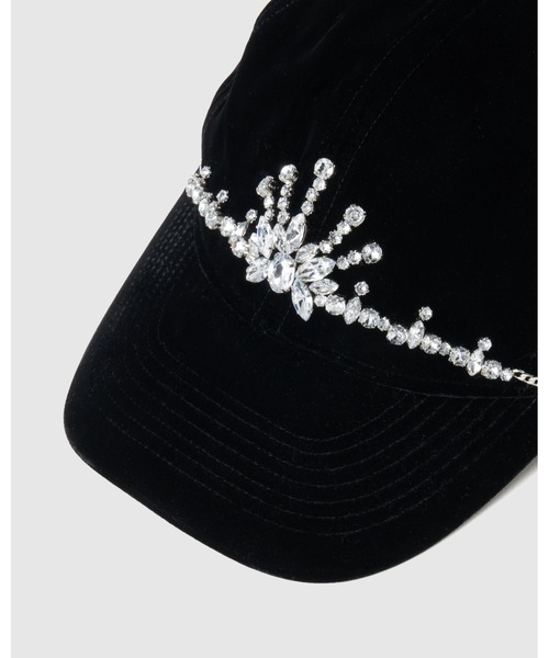 tanakadaisuke(タナカダイスケ)の「【tanakadaisuke/タナカダイスケ】bijou tiara velvet cap/ビジューティアラベルベットキャップ(キャップ・レディース・ブラック・FREE)」の11枚目の写真
