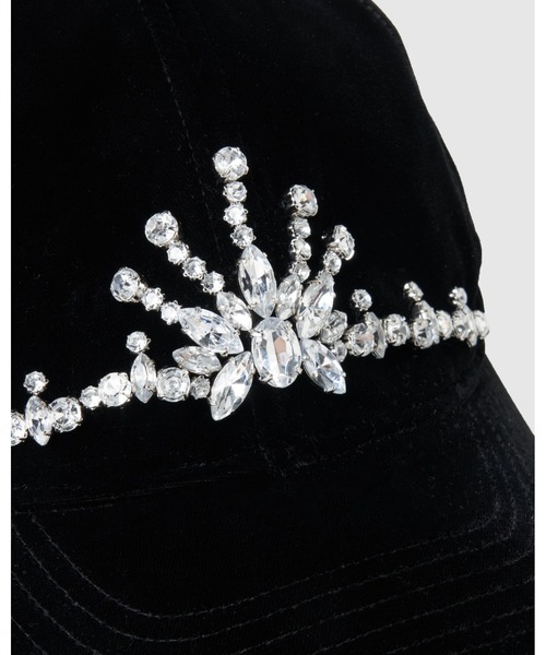 tanakadaisuke(タナカダイスケ)の「【tanakadaisuke/タナカダイスケ】bijou tiara velvet cap/ビジューティアラベルベットキャップ(キャップ・レディース・ブラック・FREE)」の10枚目の写真
