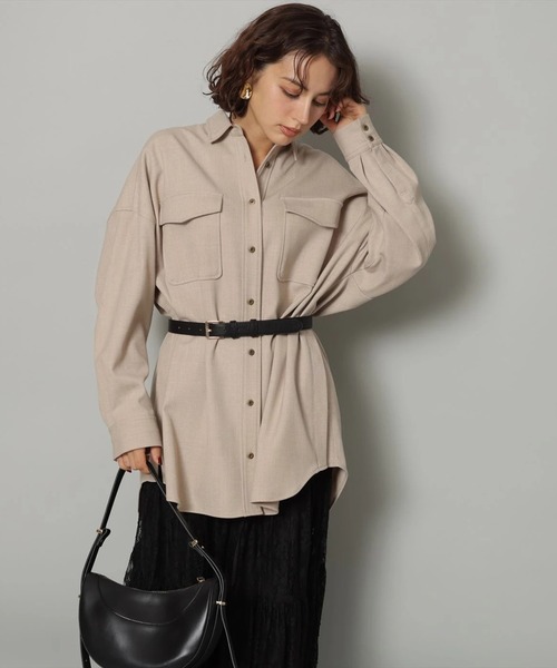 セール】ウールダブルクロスBigシャツ（シャツ/ブラウス）｜Arpege