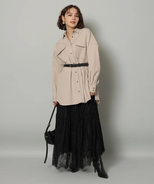 セール】ウールダブルクロスBigシャツ（シャツ/ブラウス）｜Arpege