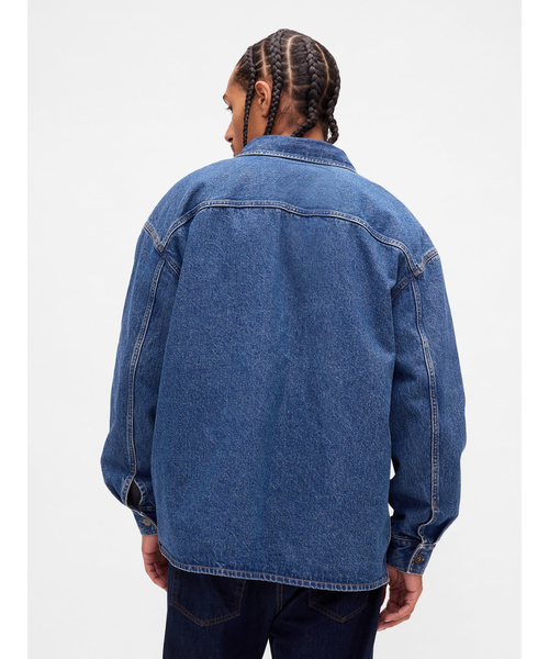セール】デニム オーバーサイズ ユーティリティ シャケット