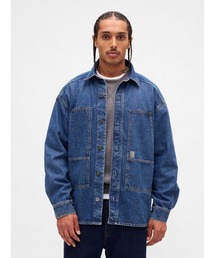 デニム オーバーサイズ ユーティリティ シャケット