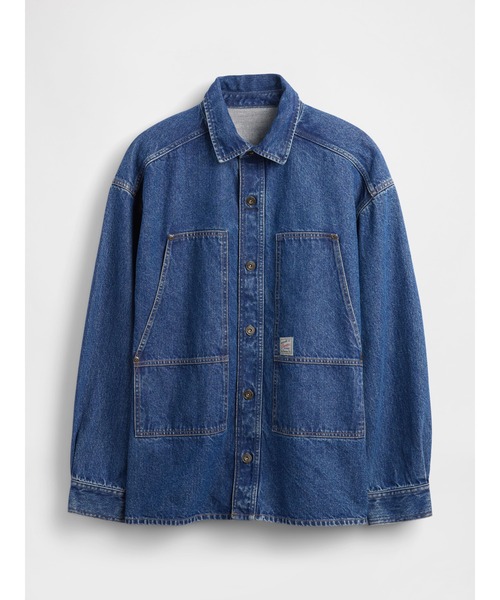 デニム オーバーサイズ ユーティリティ シャケット（カバーオール