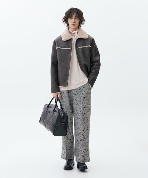 TRIP LE SENS（トリップ ル センス）の「[BELT SET] EXCLUSIVE PAISLEY JACQUARD WIDE SLACKS_BLACK（スラックス・レディース・その他・LARGE/MEDIUM/SMALL）」の4枚目の写真