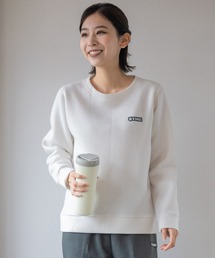 【K-SWISS/ケースイス】裏起毛スウェットクルートレーナー/長袖 無地 ロゴ刺繍 スポーツカジュアル