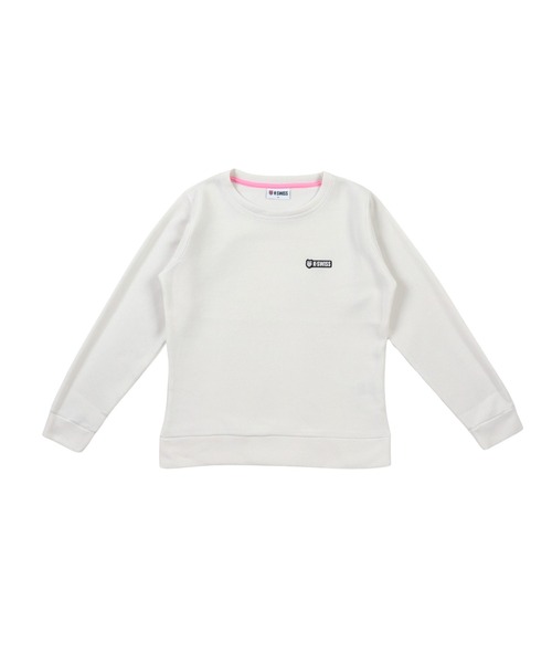 K-SWISS(ケースイス)の「【K-SWISS/ケースイス】裏起毛スウェットクルートレーナー/長袖 無地 ロゴ刺繍 スポーツカジュアル(スウェット・レディース・ブラック/アイボリー/チャコールグレー/ベージュ・LARGE/X-LARGE/MEDIUM)」の5枚目の写真