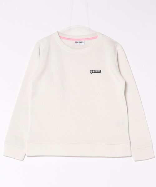 K-SWISS(ケースイス)の「【K-SWISS/ケースイス】裏起毛スウェットクルートレーナー/長袖 無地 ロゴ刺繍 スポーツカジュアル(スウェット・レディース・ブラック/アイボリー/チャコールグレー/ベージュ・LARGE/X-LARGE/MEDIUM)」の16枚目の写真