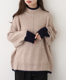 FUNALIVE（ファンアライブ）の「配色ニットプルオーバー（ニット/セーター・レディース）」