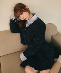 TITTY&CO. | ラメツイードジャケット&プリーツスカート セットアップ(セットアップ)