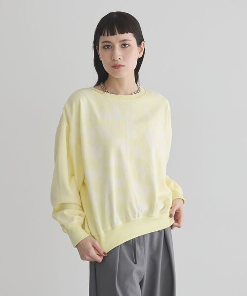 GARAGE OF GOOD CLOTHING（ガレージオブグッドクロージング）の「ヴィンテージ加工裏毛プルオーバー（スウェット・レディース・イエロー/グレー・FREE）」の2枚目の写真