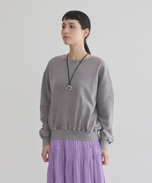 GARAGE OF GOOD CLOTHING（ガレージオブグッドクロージング）の「ヴィンテージ加工裏毛プルオーバー（スウェット・レディース・イエロー/グレー・FREE）」の3枚目の写真