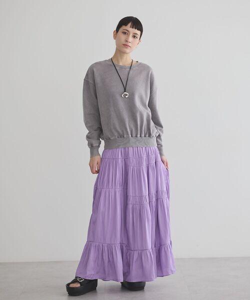 GARAGE OF GOOD CLOTHING（ガレージオブグッドクロージング）の「ヴィンテージ加工裏毛プルオーバー（スウェット・レディース・イエロー/グレー・FREE）」の6枚目の写真