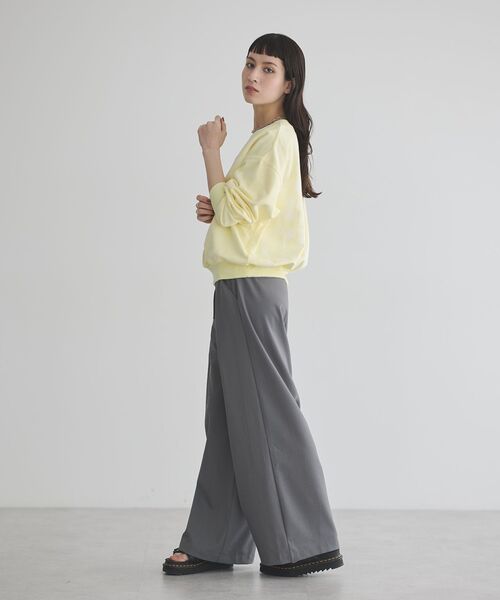 GARAGE OF GOOD CLOTHING（ガレージオブグッドクロージング）の「ヴィンテージ加工裏毛プルオーバー（スウェット・レディース・イエロー/グレー・FREE）」の13枚目の写真