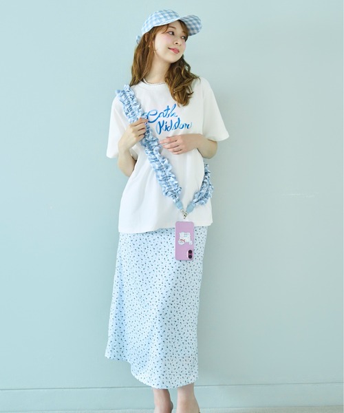 Cath Kidston(キャスキッドソン)の「ギャザーショルダーストラップ Painted Gingham(スマホグッズ・レディース・ネイビー/ピンク/サックスブルー・FREE)」の7枚目の写真