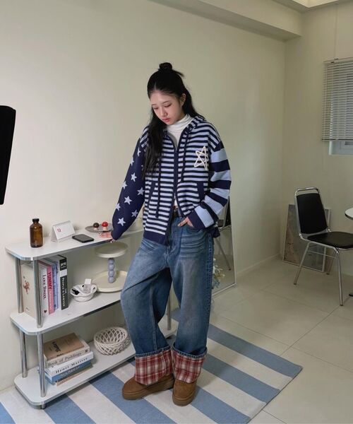 WaiKei（ワイケイ）の「チェックアプリケロールアップコットンパンツブラック（その他パンツ・レディース・その他・1/2/4/3）」の11枚目の写真