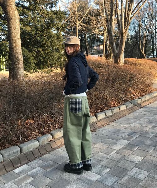 WaiKei（ワイケイ）の「チェックアプリケロールアップコットンパンツブラック（その他パンツ・レディース・その他・1/2/4/3）」の12枚目の写真