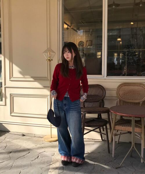 WaiKei（ワイケイ）の「チェックアプリケロールアップコットンパンツブラック（その他パンツ・レディース・その他・1/2/4/3）」の6枚目の写真