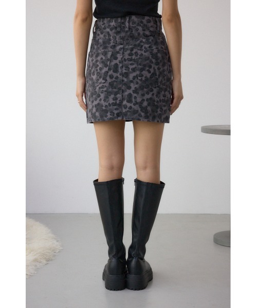 AZUL by moussy（アズールバイマウジー）の「AZUL DENIM 起毛ツイルレオパードミニ（デニムスカート・レディース・ブラック系その他/ブラウン系その他・SMALL/MEDIUM）」の10枚目の写真