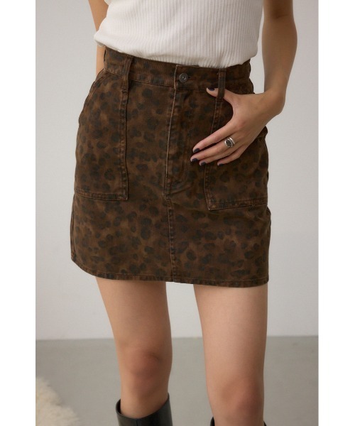 AZUL by moussy（アズールバイマウジー）の「AZUL DENIM 起毛ツイルレオパードミニ（デニムスカート・レディース・ブラック系その他/ブラウン系その他・SMALL/MEDIUM）」の17枚目の写真