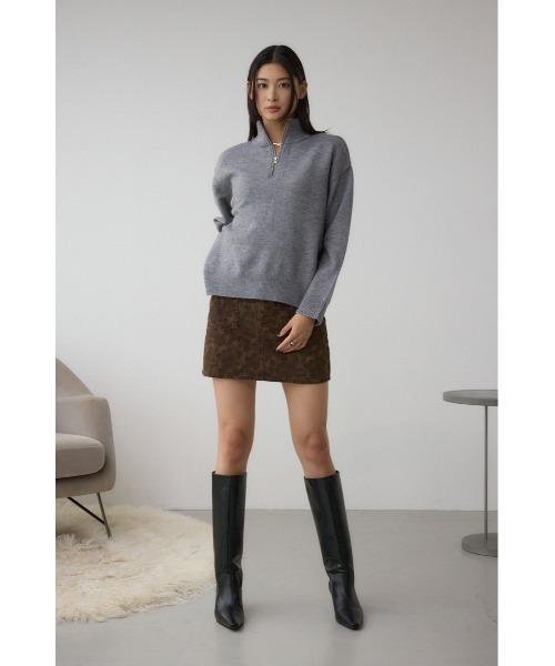 AZUL by moussy（アズールバイマウジー）の「AZUL DENIM 起毛ツイルレオパードミニ（デニムスカート・レディース・ブラック系その他/ブラウン系その他・SMALL/MEDIUM）」の18枚目の写真