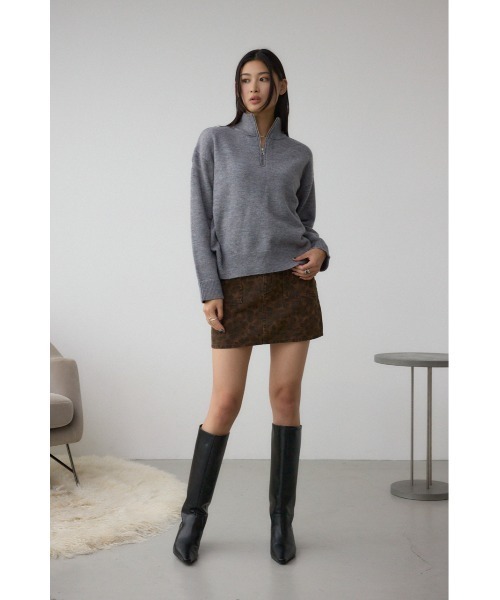 AZUL by moussy（アズールバイマウジー）の「AZUL DENIM 起毛ツイルレオパードミニ（デニムスカート・レディース・ブラック系その他/ブラウン系その他・SMALL/MEDIUM）」の19枚目の写真