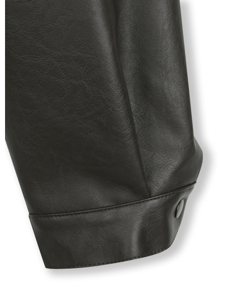 BESLOW(ビースロー)の「VEGAN LEATHER STAND COLLAR JACKET DARK MOCHA(ライダースジャケット・メンズ・その他・SMALL/MEDIUM/LARGE/X-LARGE)」の11枚目の写真
