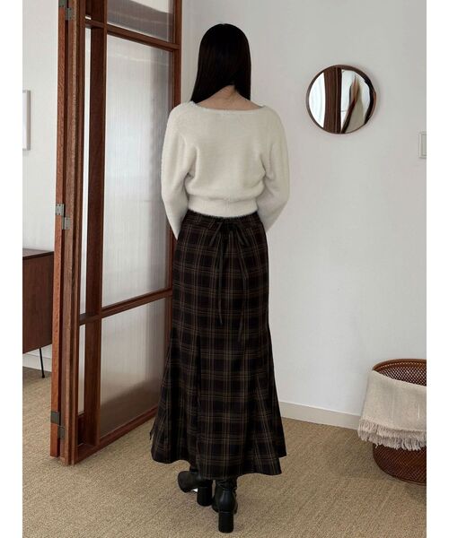 MERCURYDUO（マーキュリーデュオ）の「ミニシャギークルーネックカーディガン（カーディガン/ボレロ・レディース・ブルー/アイボリー・FREE）」の12枚目の写真