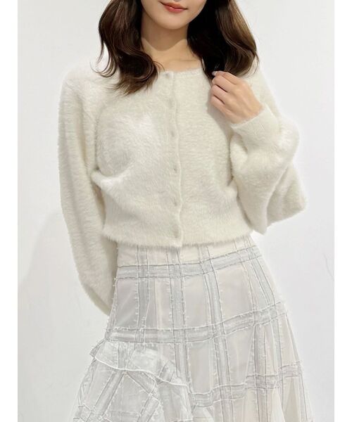 MERCURYDUO（マーキュリーデュオ）の「ミニシャギークルーネックカーディガン（カーディガン/ボレロ・レディース・ブルー/アイボリー・FREE）」の18枚目の写真