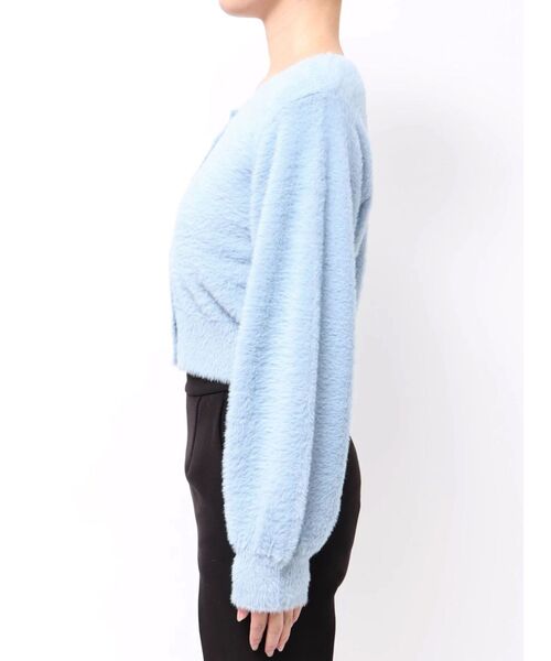 MERCURYDUO（マーキュリーデュオ）の「ミニシャギークルーネックカーディガン（カーディガン/ボレロ・レディース・ブルー/アイボリー・FREE）」の22枚目の写真