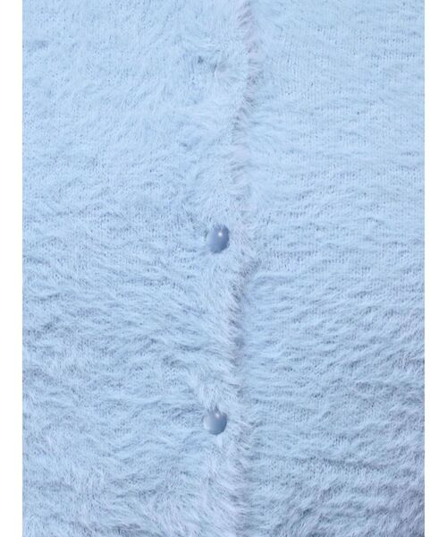 MERCURYDUO（マーキュリーデュオ）の「ミニシャギークルーネックカーディガン（カーディガン/ボレロ・レディース・ブルー/アイボリー・FREE）」の5枚目の写真