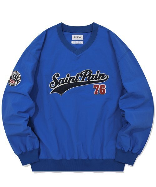 SAINTPAIN(セイントペイン)の「SPチームロゴプルオーバー-ブルー(スウェット・レディース・その他・MEDIUM/LARGE)」の1枚目の写真