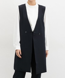 Honeys | 【ストレッチ・ウォッシャブル・イージーケア】ロングジレ(ベスト)