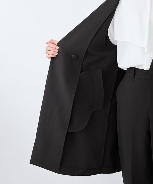 Honeys（ハニーズ）の「【ストレッチ・ウォッシャブル・イージーケア】ロングジレ（ベスト・レディース・ネイビー/ライトグレー系2/ライトグレー系1/ブラック・3L/L/LL/M/S）」の10枚目の写真