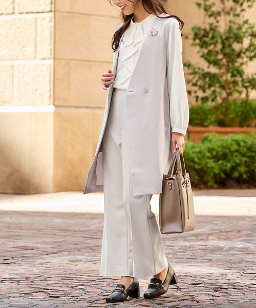 Honeys（ハニーズ）の「【ストレッチ・ウォッシャブル・イージーケア】ロングジレ（ベスト・レディース・ネイビー/ライトグレー系2/ライトグレー系1/ブラック・3L/L/LL/M/S）」の21枚目の写真