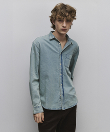 ROLLINGSTUDIOS | LOOSE SHIRT WASHED BLUE DENIM(シャツ/ブラウス)
