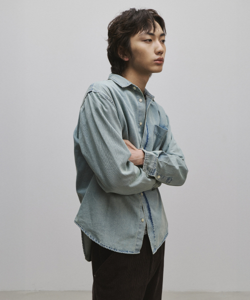 ROLLINGSTUDIOS（ローリングスタジオ）の「LOOSE SHIRT WASHED BLUE DENIM（シャツ/ブラウス・メンズ・その他・MEDIUM/LARGE/X-LARGE）」の2枚目の写真