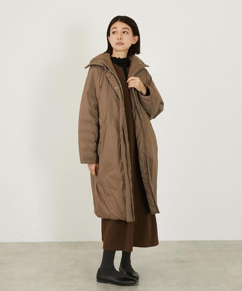 LOGEMENT DE CLAIRE(ロジュモンドクレール)の「裏キルトダウンコート(ダウンジャケット/コート・レディース・モカ/ネイビー/グレー・FREE)」の10枚目の写真