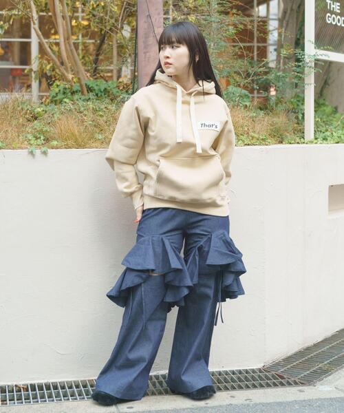 THE GOODLAND MARKET（ザグッドランドマーケット）の「『別注』That’s×THE GOODLAND MARKET　The Hoody（パーカー・メンズ・ベージュ/ネイビー・MEDIUM/LARGE/X-LARGE）」の5枚目の写真