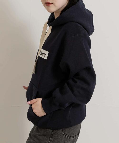 THE GOODLAND MARKET（ザグッドランドマーケット）の「『別注』That’s×THE GOODLAND MARKET　The Hoody（パーカー・メンズ・ベージュ/ネイビー・MEDIUM/LARGE/X-LARGE）」の21枚目の写真