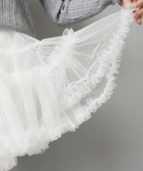 SPINNS（スピンズ）の「ペインターフリルミニスカート（スカート・レディース・チャコール/ブラック/オフホワイト・ONESIZE）」の8枚目の写真