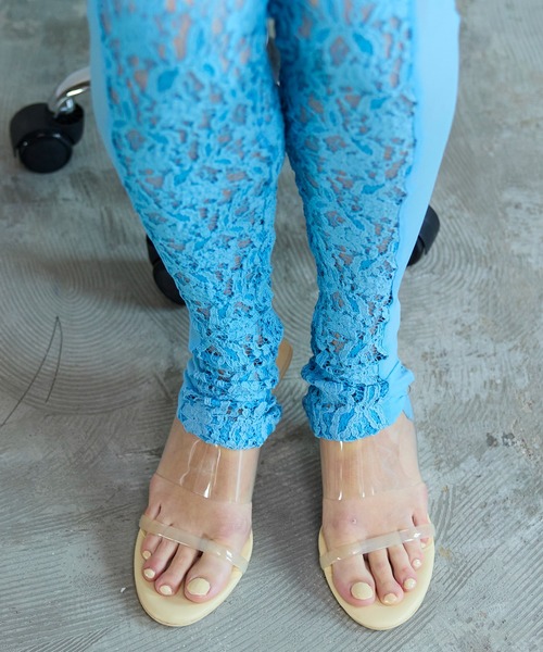 MAISON SPECIAL（メゾンスペシャル）の「Clear Mules/ダブルベルトクリアミュール（サンダル・レディース・ピンク/グリーン/アイボリー/ブラック・38/37/36）」の6枚目の写真