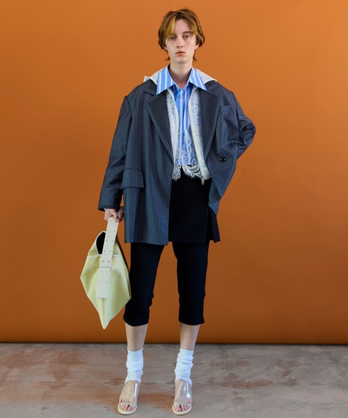 MAISON SPECIAL（メゾンスペシャル）の「Clear Mules/ダブルベルトクリアミュール（サンダル・レディース・ピンク/グリーン/アイボリー/ブラック・38/37/36）」の8枚目の写真