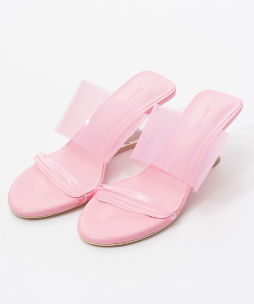 MAISON SPECIAL（メゾンスペシャル）の「Clear Mules/ダブルベルトクリアミュール（サンダル・レディース・ピンク/グリーン/アイボリー/ブラック・38/37/36）」の18枚目の写真