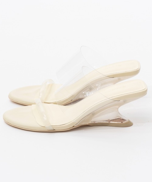 MAISON SPECIAL（メゾンスペシャル）の「Clear Mules/ダブルベルトクリアミュール（サンダル・レディース・ピンク/グリーン/アイボリー/ブラック・38/37/36）」の22枚目の写真