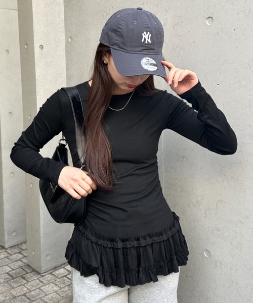 MYMOOD.(マイムード)の「裾フリルロングスリーブ カットソー(Tシャツ/カットソー・レディース・ブラック/アイボリー・FREE)」の18枚目の写真