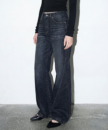 ANOLORCODE WOMAN（アナルロコード ウーマン）の「ツイストブーツカットデニムパンツ（ダークブルー）（デニムパンツ）」