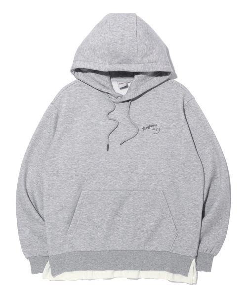 RAYFIKERS(レイフィカース)の「Wicked Smile Layered Hoodie MELANGE GREY (MO9TU961-097)(パーカー・メンズ・その他・90/100/95/105)」の1枚目の写真
