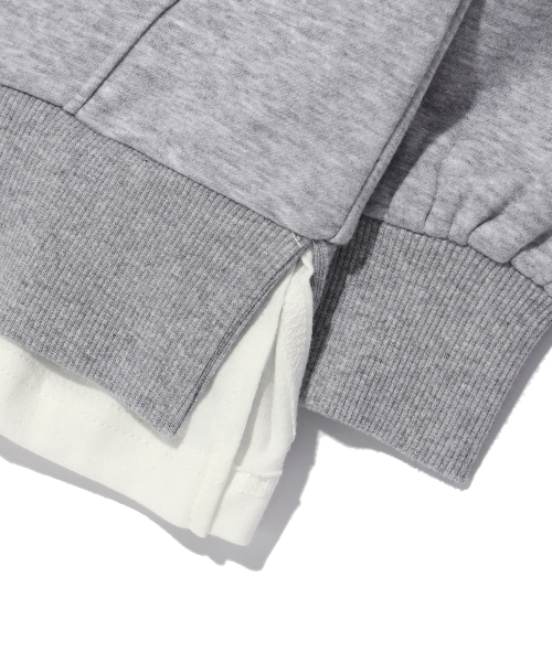 RAYFIKERS(レイフィカース)の「Wicked Smile Layered Hoodie MELANGE GREY (MO9TU961-097)(パーカー・メンズ・その他・90/100/95/105)」の4枚目の写真